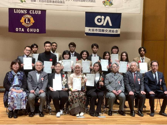 张定康，海外斯巴鲁研究生，获得太田市第25届外国人日语演讲比赛特别奖